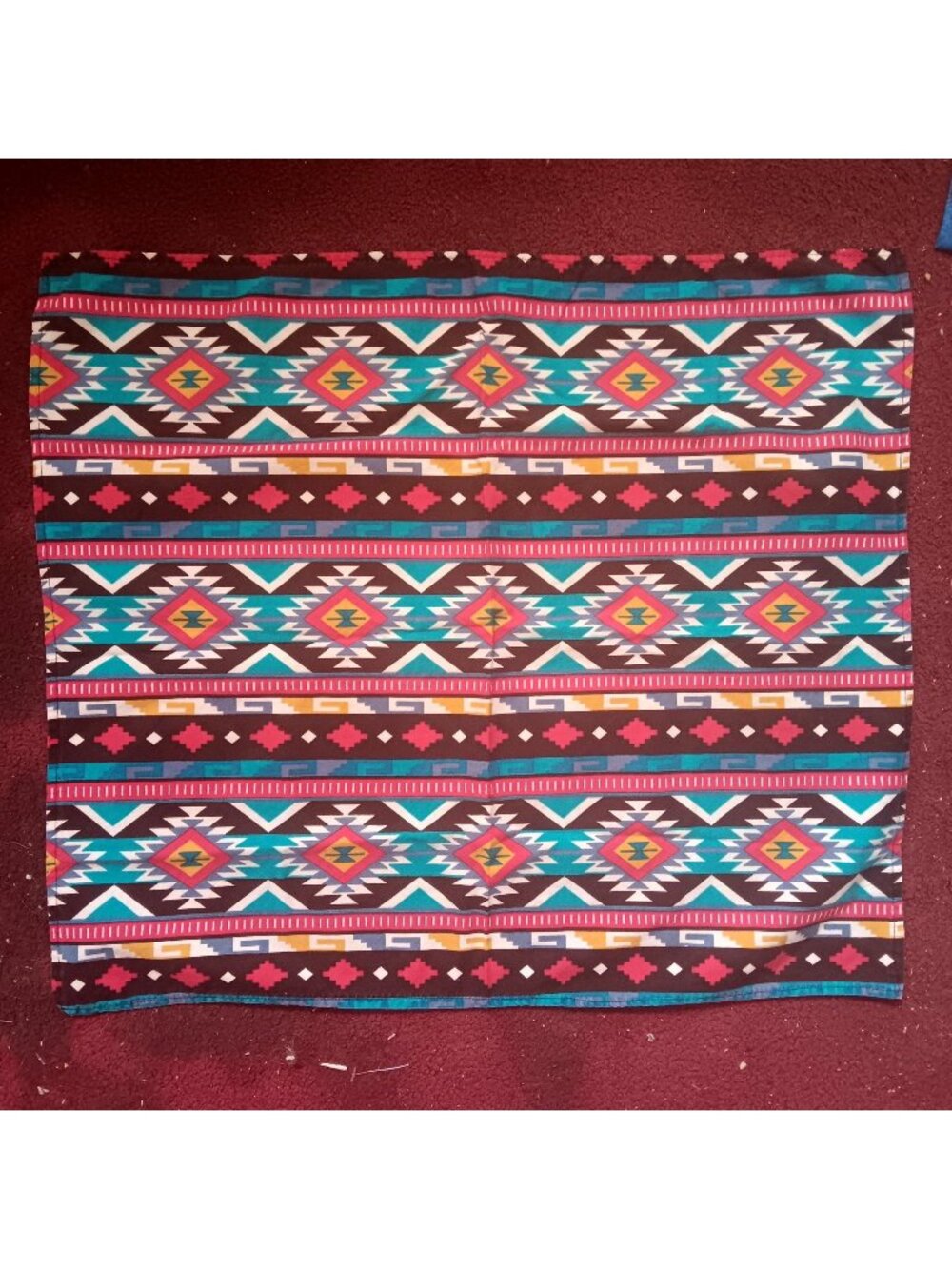Southwestern Tribal Aztec Vintage 20x22" Hanky Bandana Print Hippy Boho Biker